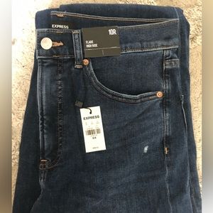 NWT EXPRESS Jeans Flare High Rise 10R